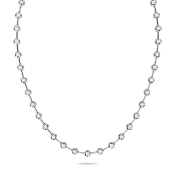 1.55ct VS/F-G Elegant Round Diamond Drop Necklace