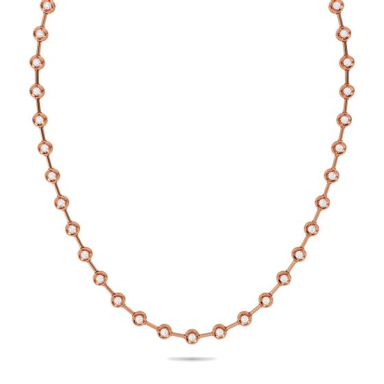 1.55ct VS/F-G Elegant Round Diamond Drop Necklace