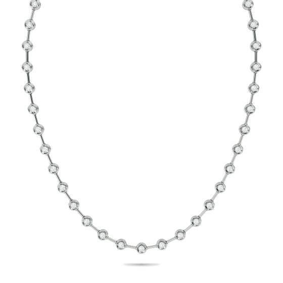 1.55ct VS/F-G Elegant Round Diamond Drop Necklace