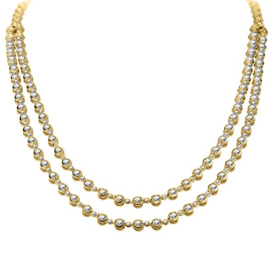 5.20ct VS/F-G Elegant Round Diamond Drop Necklace