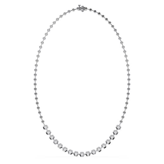 0.80ct VS/F-G Elegant Round Diamond Drop Necklace