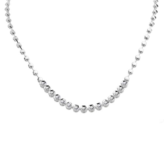 0.80ct VS/F-G Elegant Round Diamond Drop Necklace