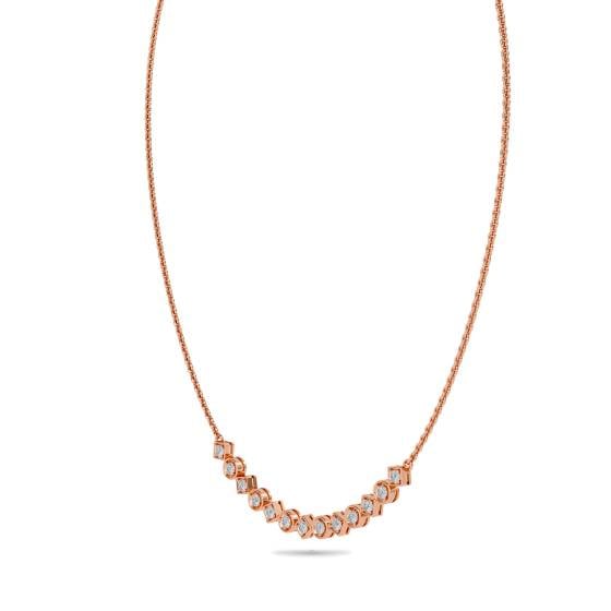 0.45ct VS/F-G Elegant Round Diamond Drop Necklace