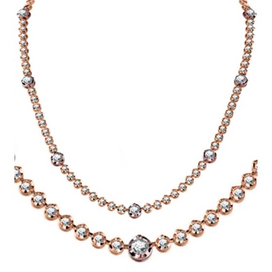 4.50ct VS/F-G Elegant Round Diamond Drop Necklace