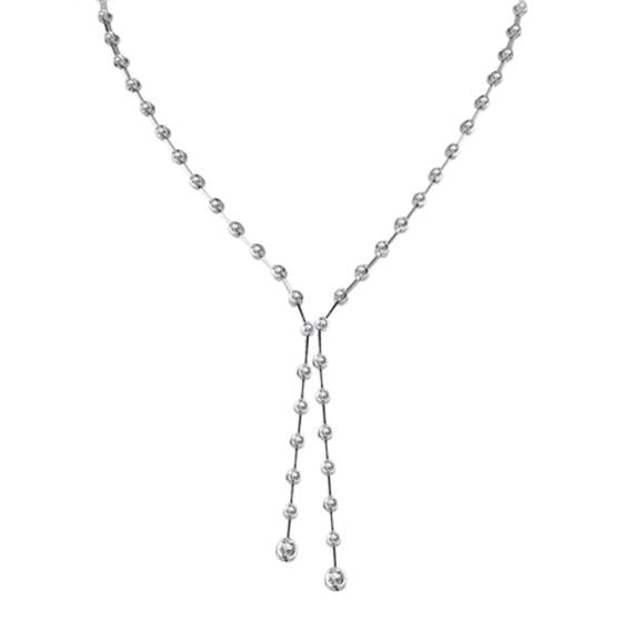 1.80ct VS/F-G Elegant Round Diamond Two Drop Necklace