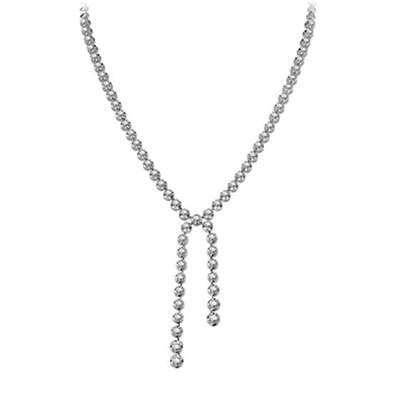 7.00ct VS/F-G Elegant Round Diamond Bow Style Drop Necklace