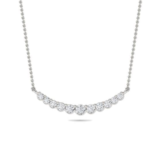 Round Diamond Large Smiler Necklace