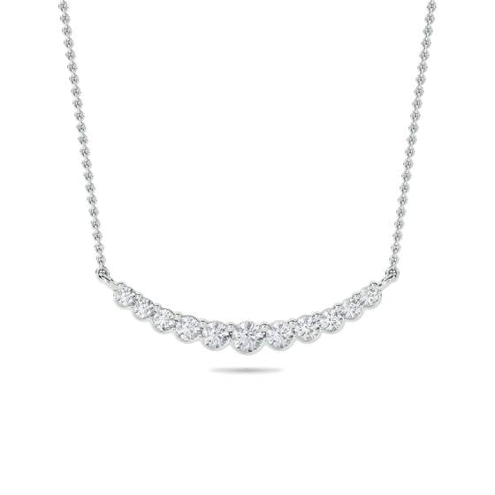 Round Diamond Large Smiler Necklace