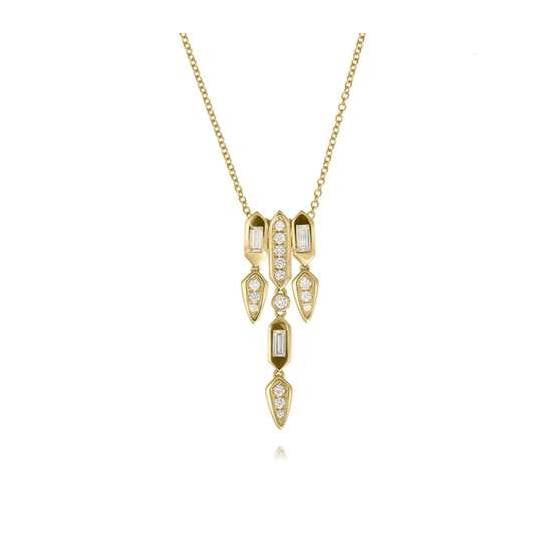 0.70ct Art Deco Diamond Set Drop Necklace