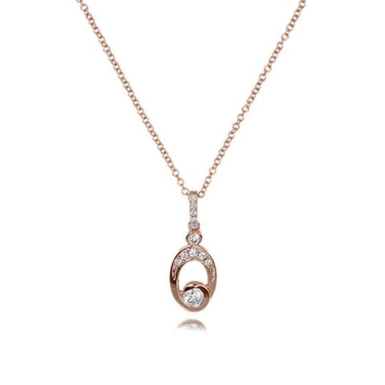 0.30ct Wave Diamond Drop Pendant and Chain