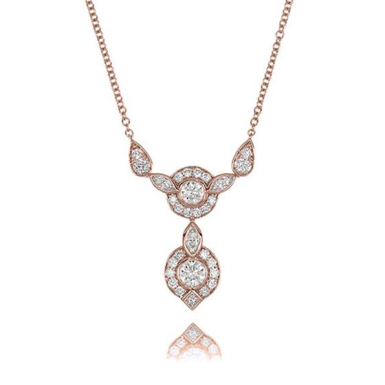 1.00ct Vintage Diamond Drop Necklace