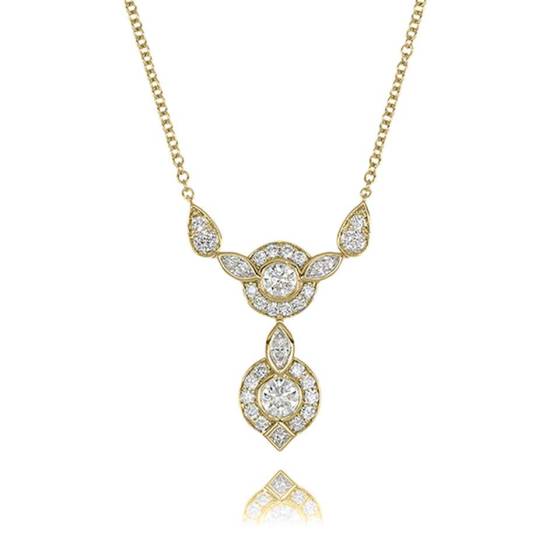 1.00ct Vintage Diamond Drop Necklace