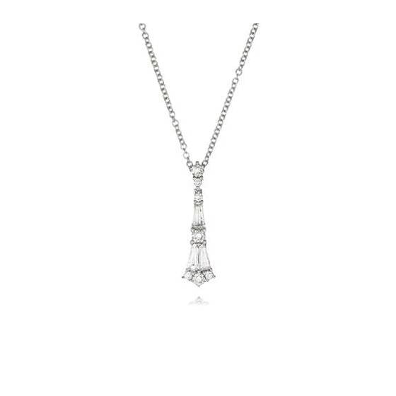 0.65ct Diamond Reflection Drop Necklace