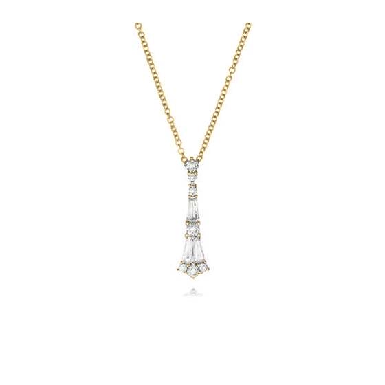 0.65ct Diamond Reflection Drop Necklace