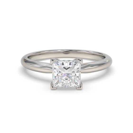 GIA Certified 0.41ct VS2/D Princess Diamond Engagement Ring