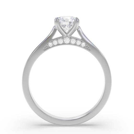 Elegant Round Diamond Engagement Ring