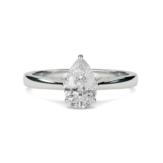 Elegant Pear Diamond Engagement Ring