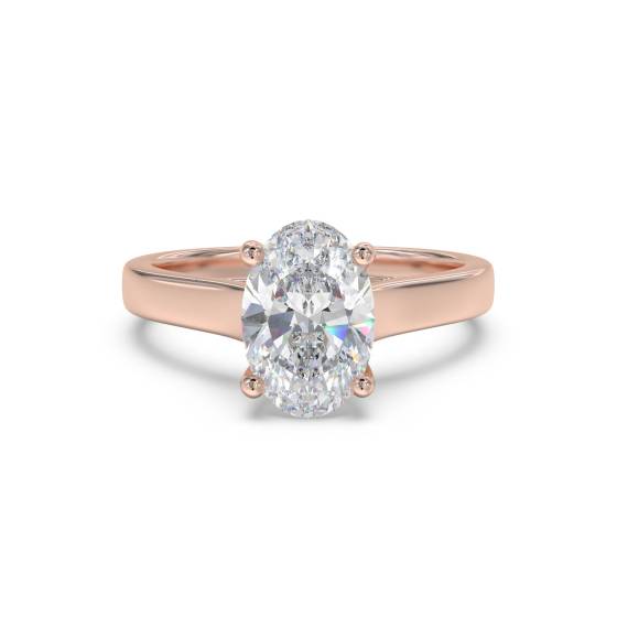 Elegant Oval Diamond Engagement Ring