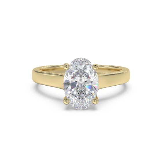 Elegant Oval Diamond Engagement Ring