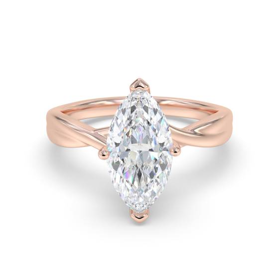 Marquise Diamond Infinity Twist Engagement Ring