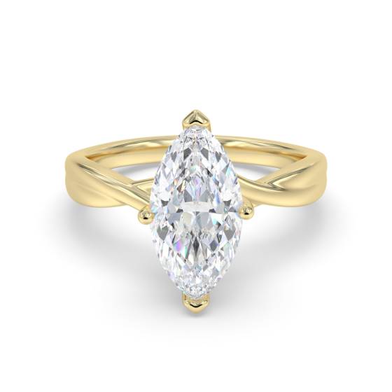 Marquise Diamond Infinity Twist Engagement Ring