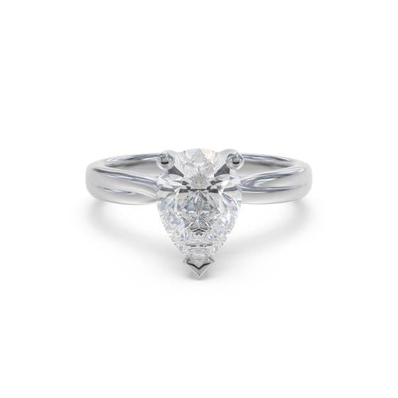 Pear Diamond Infinity Twist Engagement Ring
