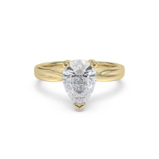 Pear Diamond Infinity Twist Engagement Ring