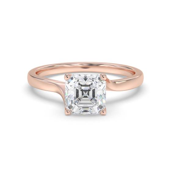 Asscher Diamond Engagement Ring