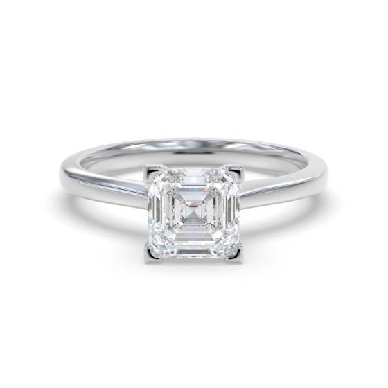 Asscher Diamond Engagement Ring