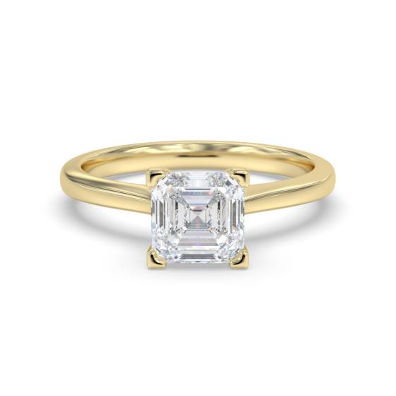 Asscher Diamond Engagement Ring