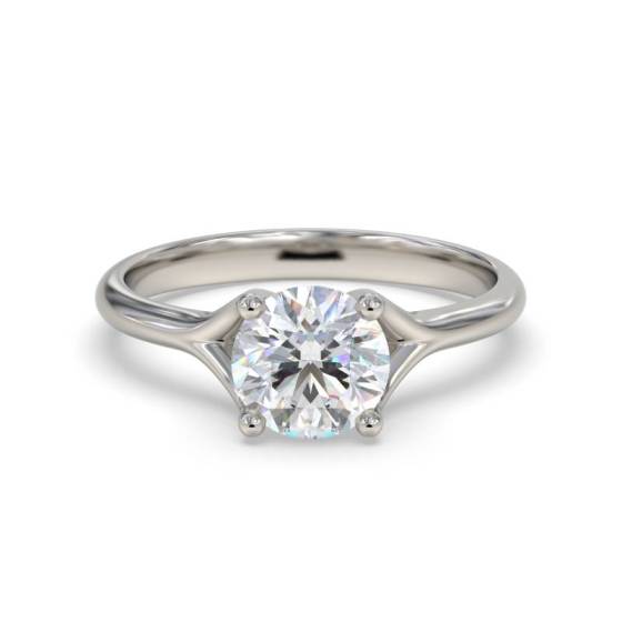 GIA Certified 0.30ct VVS2/D Round Diamond Engagement Ring