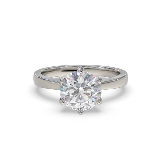 Modern Round Diamond Engagement Ring
