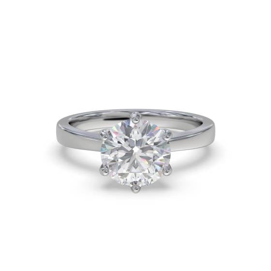 Modern Round Diamond Engagement Ring