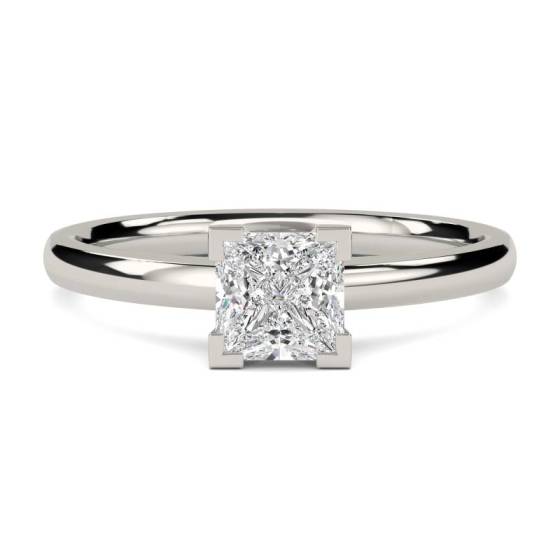 GIA Certified 0.41ct VVS2/D Princess Diamond Engagement Ring