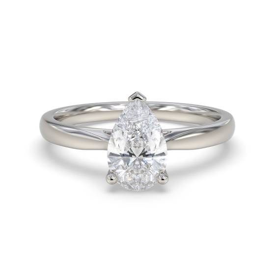 Pear Diamond Solitaire Ring