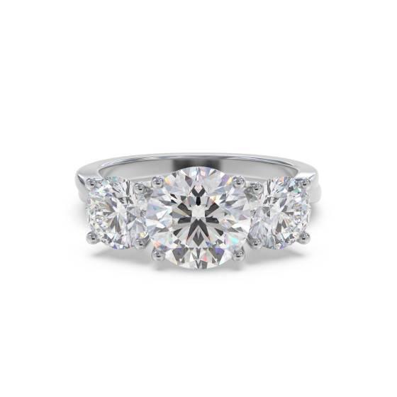 3 Stone Infinity Round Diamond Ring