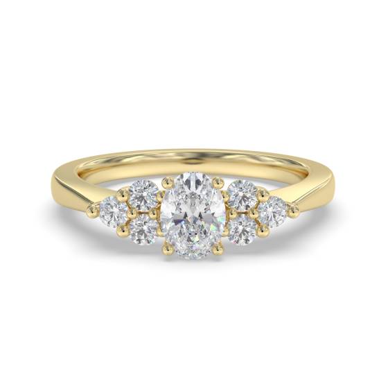 Oval Diamond Designer Engagement Ring