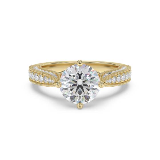 Designer Vintage Round Diamond Ring
