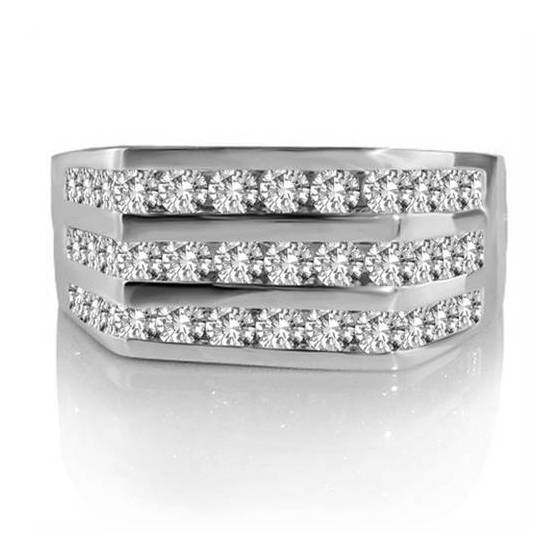 1.06CT VS/EF Round Diamond Mens Ring