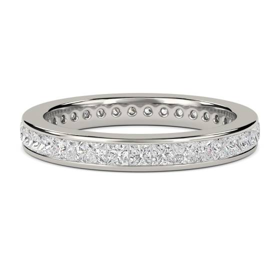 1.50ct SI3/G Channel Set Princess Eternity Diamond Ring