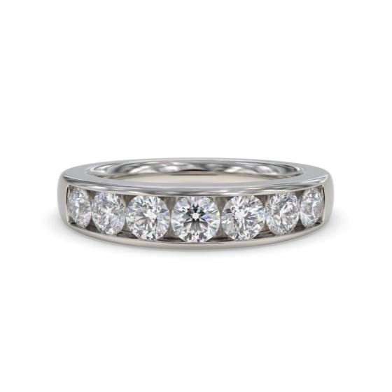 0.88ct I1/F-G Round Diamond Half Eternity Ring
