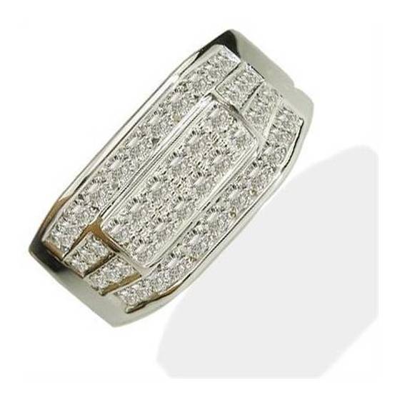 1.00CT VS/EF Round Diamond Mens Ring