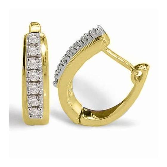 0.48CT SI/FG Round Diamond Hoop Earrings