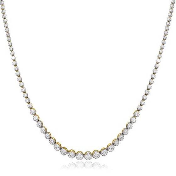 15.00ct Round Diamond Tennis Necklace