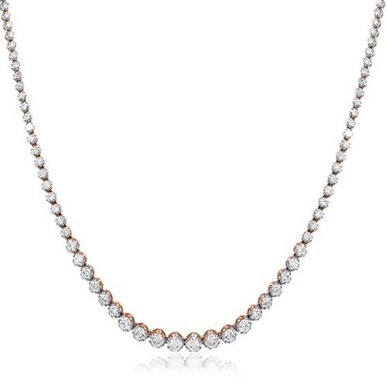 8.00ct Round Diamond Tennis Necklace