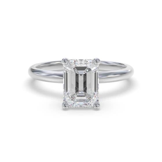 Emerald Diamond Engagement Ring