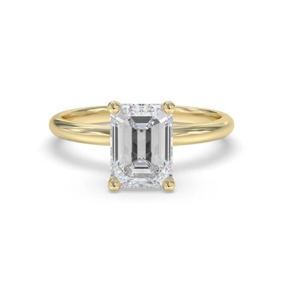 Emerald Diamond Engagement Ring