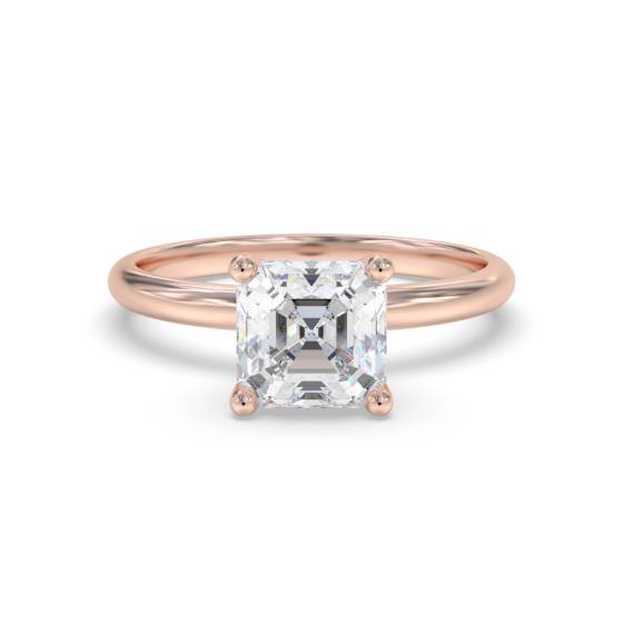 Asscher Diamond Engagement Ring
