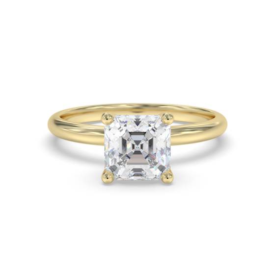 Asscher Diamond Engagement Ring