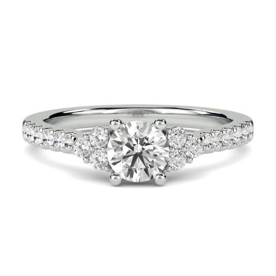 0.80ct VS/F-G Round Diamond Cluster Ring